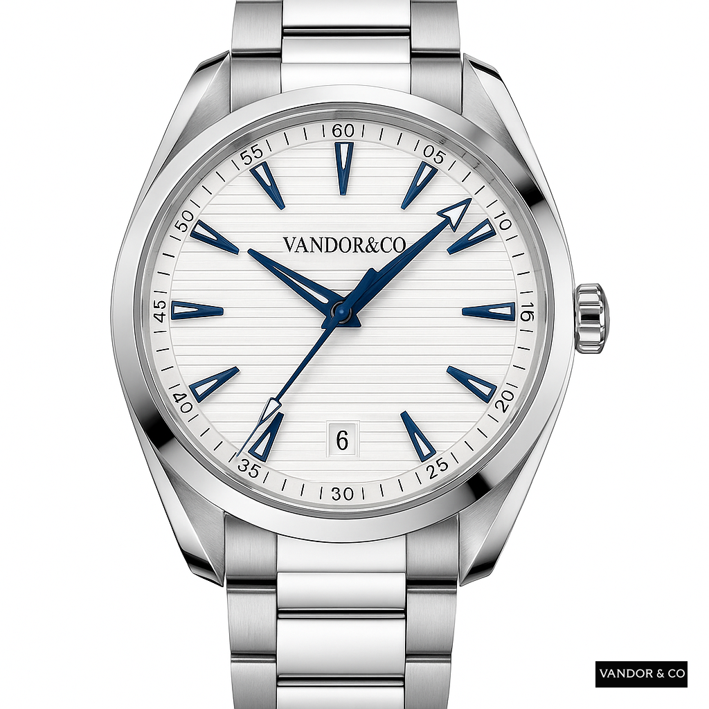 VSFactory Watch White Steel Line